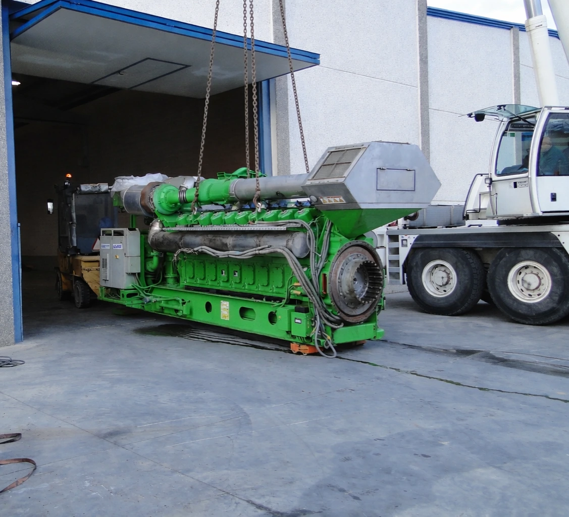 Equipos de cogeneración usados en buenas condiciones listos para operar almacenados en las instalaciones de Aditae Technology